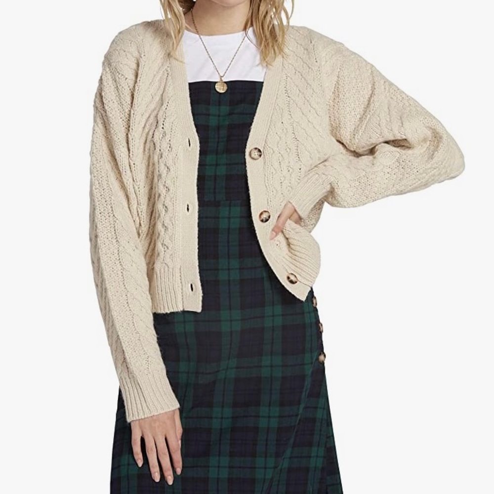 Volcom Women’s Bettergetter Boxy Cardigan Sweater